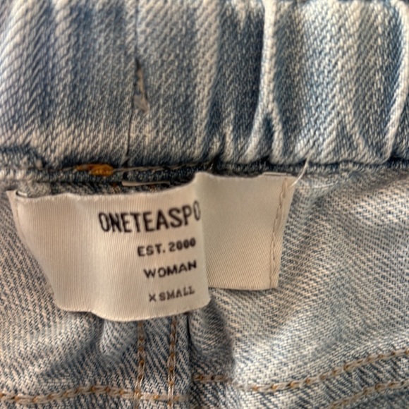 One Teaspoon Shabbies Drawstring Boyfriend Jeans size XS Hustler Color - Picture 8 of 11